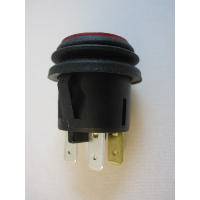 Buton auto rotund cu iluminare - Pornit/Oprit - 12V